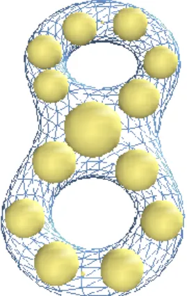 Fig. 5 The essential domain balls for a 3D model in the shape of the digit eight.