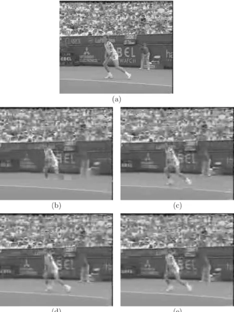 Fig. 9. Perceptual quality for Frame 81 of the QCIF Stefan sequence encoded at 44 Kbit/sec, 10 frames/sec