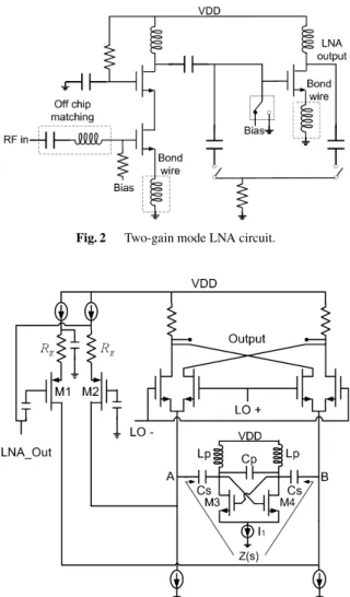 Fig. 3 A proposed single to di ﬀerential image-reject mixer.