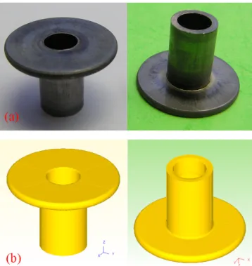 Fig. 14. Comparison of forging blanks between simulation and real trial 