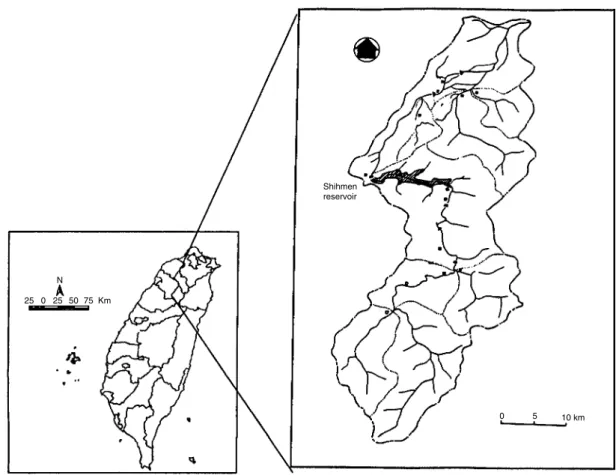 Figure 4. The location of Shihmen reservoir