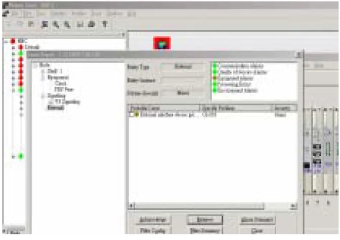 Figure 3. The on-line field-test and alarm screen of NMS  detecting an OLOS failure. 