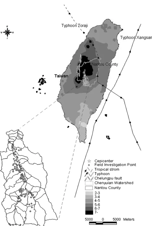 Figure 1. Disturbances and study area.