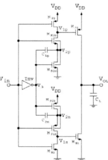Fig. 1 shows the bootstrap technique used in a CMOS large-load driver circuit [1].