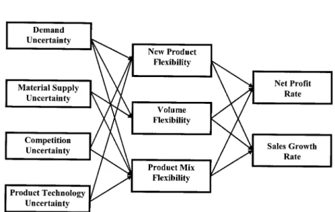 Figure 1. Basic model of relationshi between environmental uncertainty, manufacturing