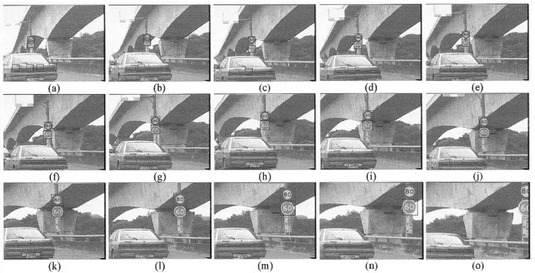 Fig. 11. Experimental results with video sequence S2. The first 15 frames of this sequence are shown in (a) to (o)