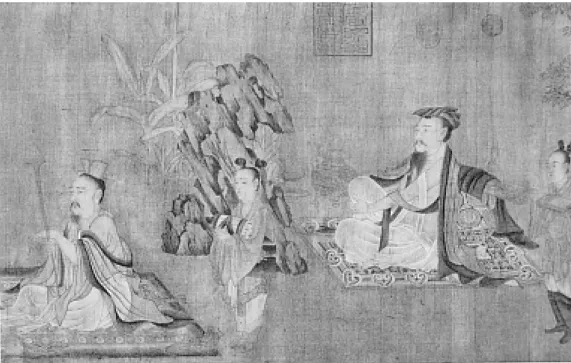 圖 5c  傳孫位， 《㈦賢圖》局部，㆖海博物館。 