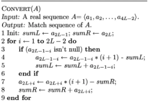 Figure 3. Converting a given sequence into a match sequence.