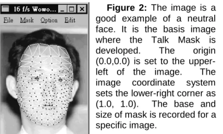 Figure 2: The image is a good example of a neutral face. It is the basis image where the Talk Mask is developed