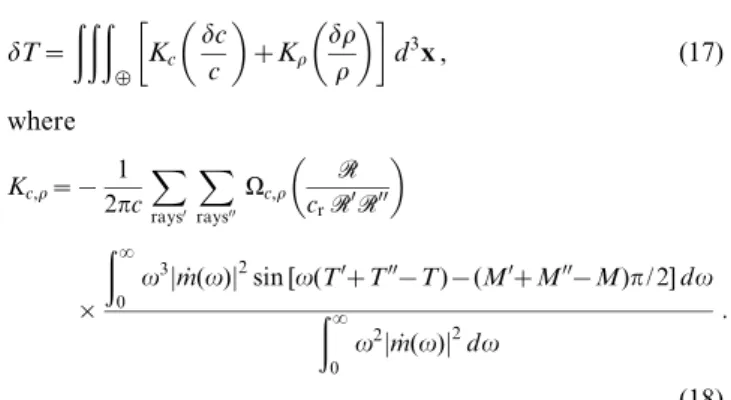 Figure 2. Perspective plots of the acoustic wave scattering coe¤cients ) c (left) and ) o (right)