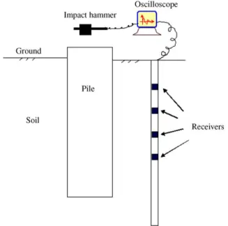 Fig. 3. Parallel Seismic test for a pile.