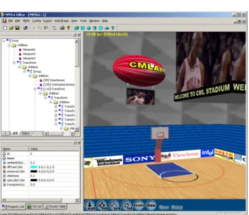 Figure 7: The MPEG-4 Scene Editor developed by our  laboratory. 