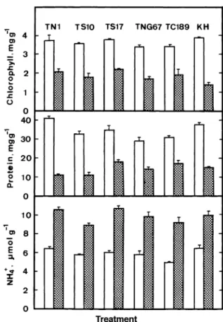 Fig. 2 shows that CdCl 2 induces more ammonium accumulation in the dark than in the light