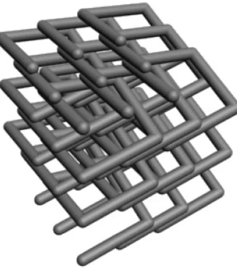 Fig. 1. Modiﬁed simple cubic lattice comprising dielectric spheres and