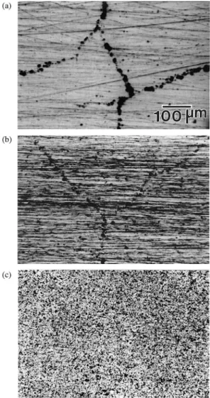 Fig. 2. The ground surface of the composites after grinding with 325- 325-mesh diamond wheel