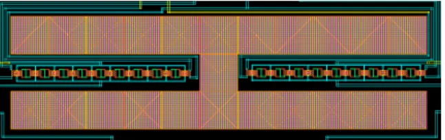Fig. 1. The layout of the sensing circuits.