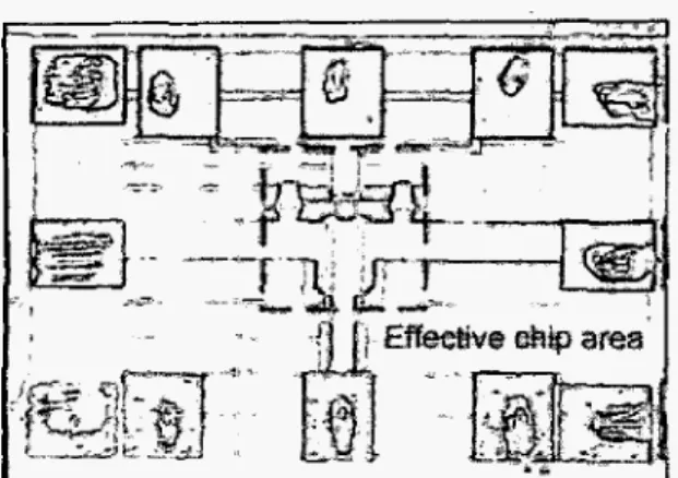 Fig.  7.  Die  photograph  of  0.18-pm CMOS  switch.  The  effective  circuit area without  pads  is  only 0.03 mm’