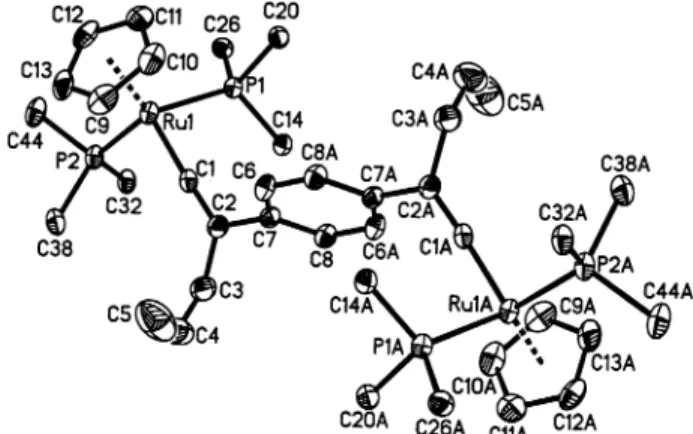 Figure 1. ORTEP drawing of complex 2b (30% probability ellipsoids).