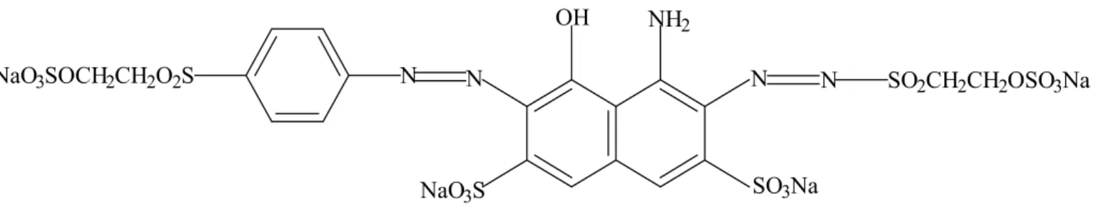 Figure 3.1 The chemical structures of (a) AO 6 and (b) RB 5. 