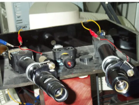 Fig. 2. The principle of triangulation measurement with one camera.