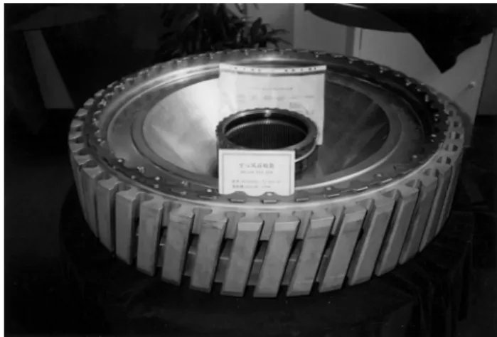 Fig. 20. The hollow fan hub made from Ti-6Al-4V forged rings, applying the DB technique for bonding a spacer (for dove tail and turbine fans) onto this hollow hub measuring 915 mm in outer diameter, 203 mm in inner diameter and 254 mm in thickness (courtes