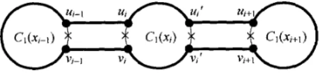 Figure 3 .  Constructing  a  cycle of length nkr in BF(r). 