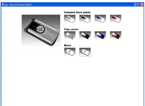 Figure 5. The interface of product thumbnails for product color options  2.2 Dependent variable 