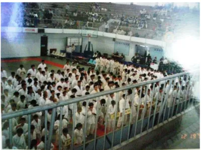 圖 15    豐原柔道館舉辦 83 年全國中正盃柔道比賽開幕典禮  資料提供：李成顯  圖 16    民國 90 年舉辦福爾摩沙盃柔道錦標賽開幕典禮  資料提供：李成顯  四、后里柔道館  后里柔道館的成立可以分成兩個階段，第一個階段在日據時期，在當時天公廟（現