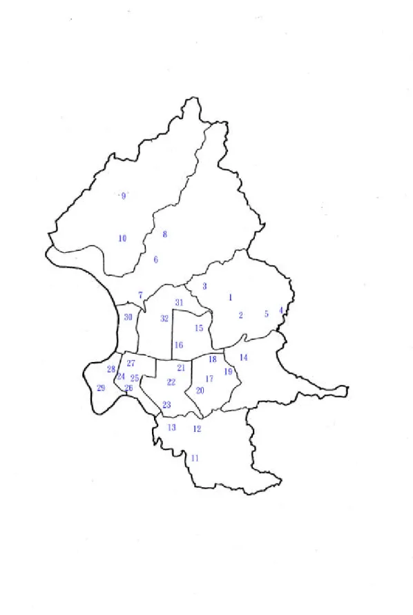 圖 3-6  臺北市市立國民中學學校游泳池分佈圖 