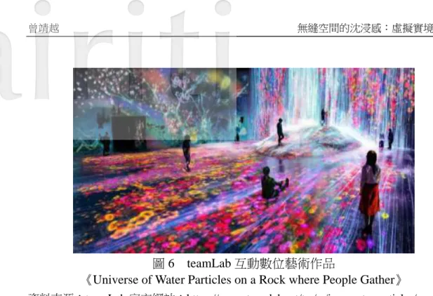 圖 6  teamLab 互動數位藝術作品 