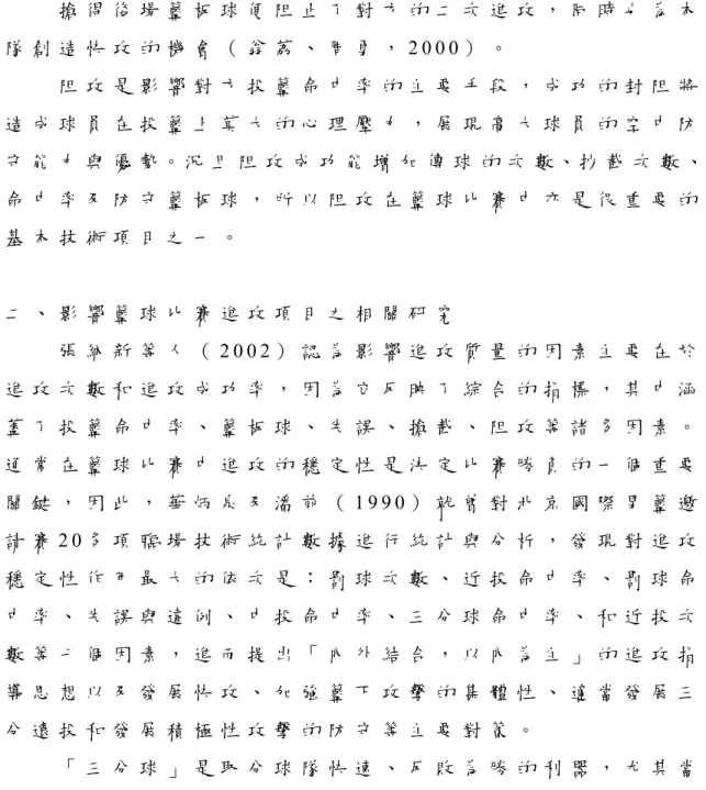 表 現 。 成 功 的 抄 截 與 阻 攻 會 使 對 手 產 生 急 躁 與 不 安 ， 減 少 發 動 進 攻 的 成 功 率 ， 相 對 也 能 提 升 本 隊 士 氣 ， 和 增 加 發 動 反 快 攻 的 成 功 。 而 高 大 的 體 型 、 良 好 的 彈 跳 能 力 、 瞬 間 爆 發 力 及 準 確 的 預 測 能 力 ， 是 阻 攻 必 備 的 條 件 。         搶 得 後 場 籃 板 球 便 阻 止 了 對 方 的 二 次 進 攻 ， 同 時 也 為 本 隊 創 造 快 攻 