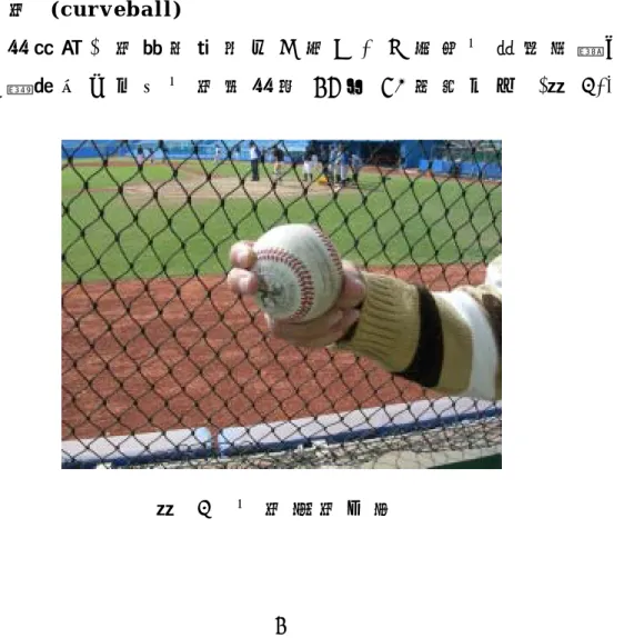 圖   3     曲 球 握 球 方 法  
