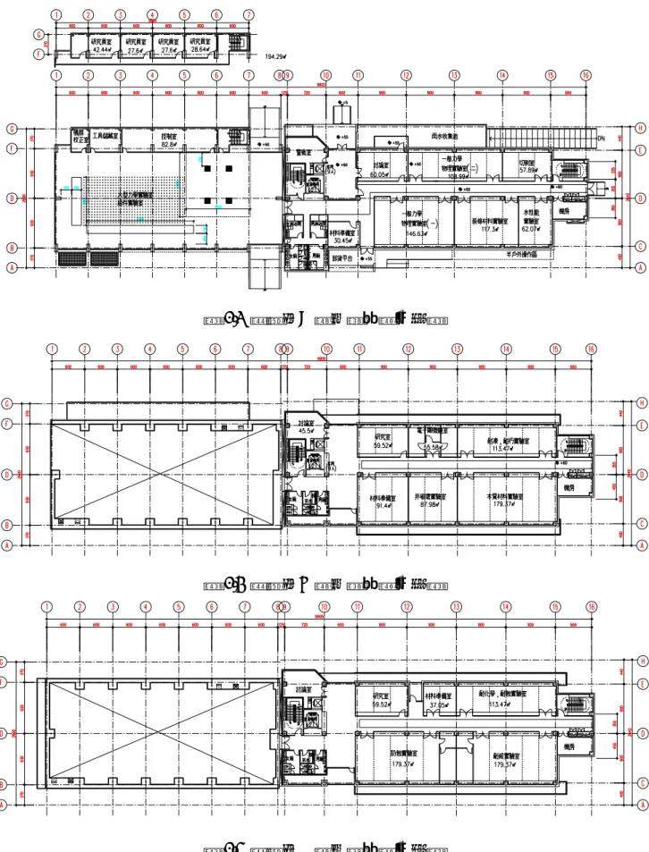圖 2.3  實驗室一樓空間配置平面圖 