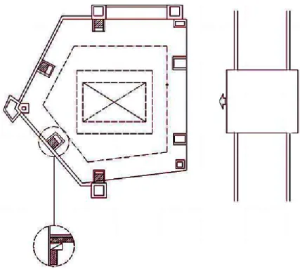 圖 3-1.1 R2 迴響室平面圖  (資料來源:ABRI)  圖 3-1.2 R2、R3 迴響室剖面示意圖  (資料來源:ABRI)  聲源室 受音室