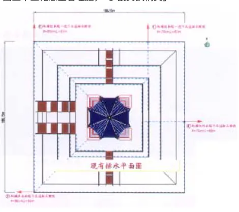 圖 3-1.2    中正紀念堂原放流系統佈置圖 