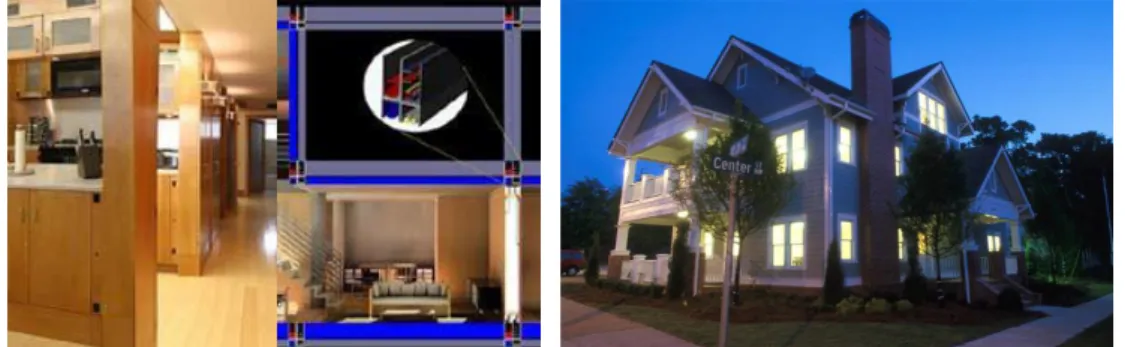 圖 3-2~3-3  美國頉省理工學院媒體實驗室的 House_n (左圖)：美國喬 治亞理工學院 GVU Lab 的感知住宅(Aware Home) (右圖) 