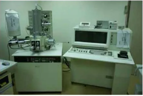 圖 3-9 掃描式電子顯微鏡(SEM)  (資料來源：本研究整理)  透水試驗裝置  透水試驗參照日本 JIS-A 6101 規範進行，本試驗藉由量測試體在定水壓下從試體側表穿透 至中心之透水量，試驗裝置，如圖 3-10 所示。  圖 3-10 混凝土透水試驗裝置  (資料來源：本研究整理) 