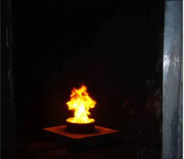 圖 4-16    30.48cm 油盤穩態火源實驗相片  (資料來源:本研究自行整理) 