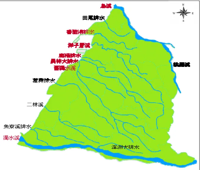 圖 3-5  彰化縣水系圖 