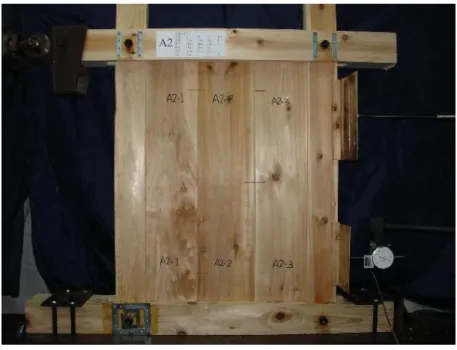 圖 1-8 木堵板牆力學試驗  資料來源：張紋韶，2005 