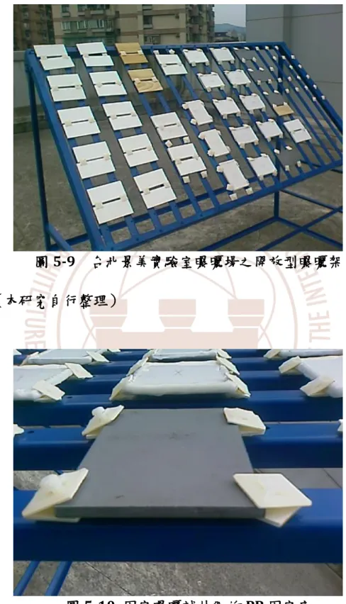 圖 5-9    台北景美實驗室曝曬場之開放型曝曬架 