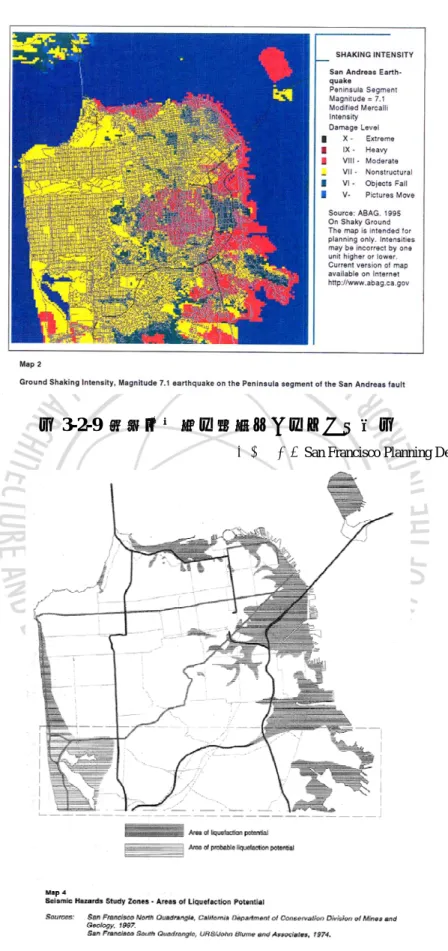 圖 3-2-9  舊金山市的地震災害（地動）分析圖         