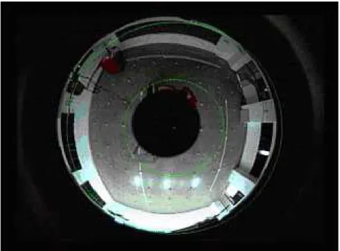 Fig. 2. Calibration pattern for the image-ground mapping. The objects are placed on the ground with known locations