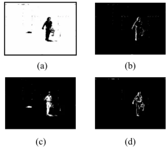 Figure 9. Non-static region effect. (a) Still region mask; 