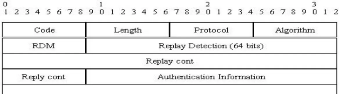 圖 4.3-1 Format of DHCP authentication option