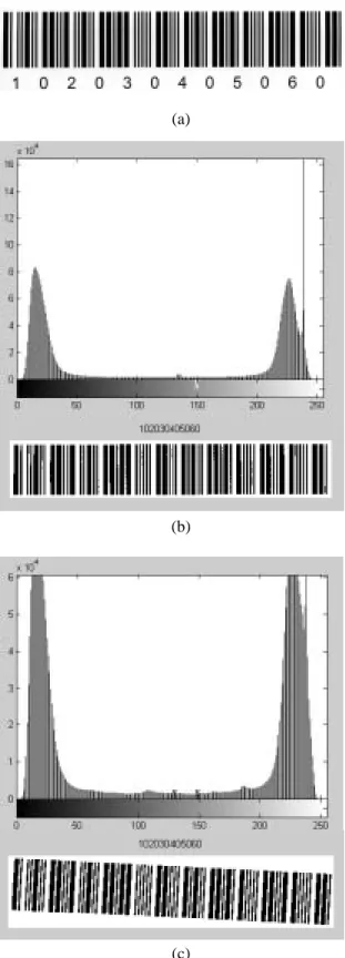 Figure 7.  Barcode samples and decoding  results. 