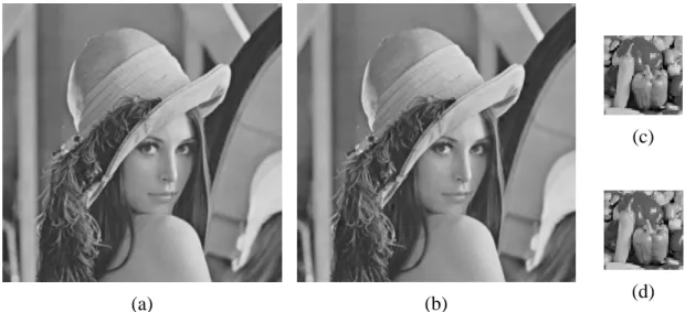Table I shows the extracted results from  JPEG compressed version of the watermarked  images with compression ratio 9.7, 13.4, 18.3,  and 26.2