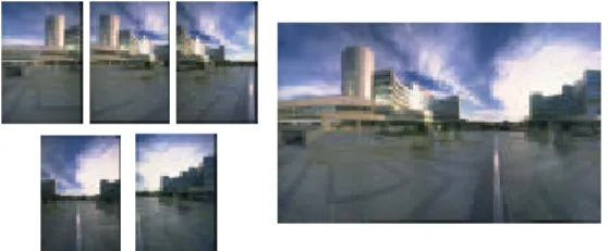 Fig.  4: Stitching result of two images with larger  lighting changes. (c) is the stitching result of (a)  and (b) 