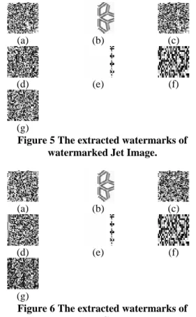 Figure 4. Watermarked image, (a) watermarked  Jet Image. (b) watermarked Couple image