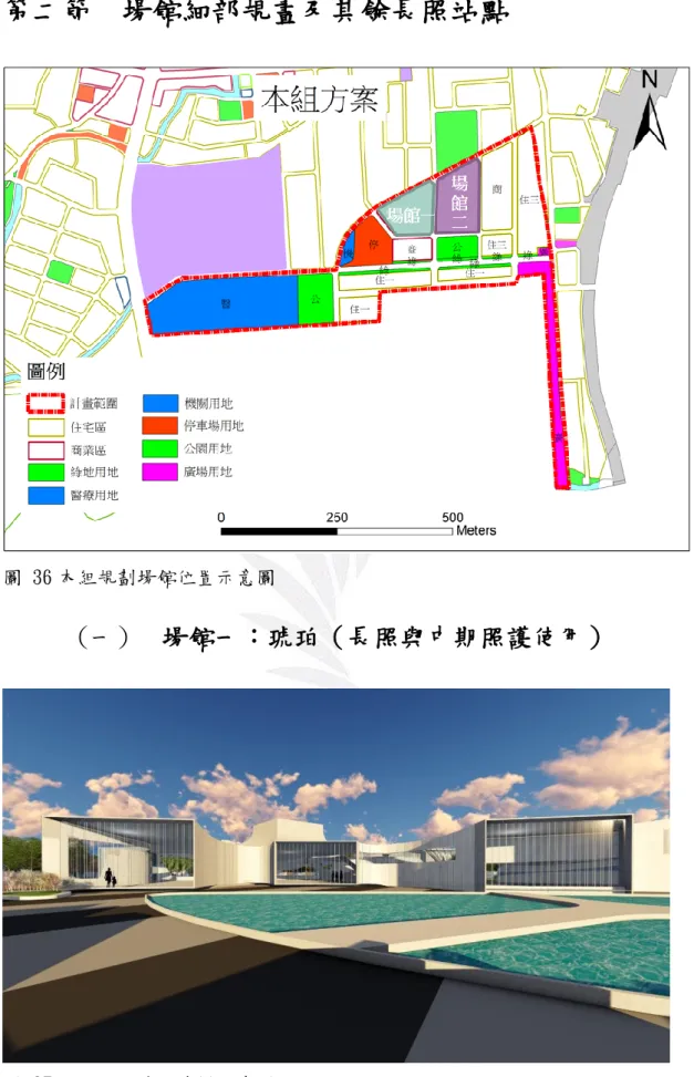圖 36 本組規劃場館位置示意圖 